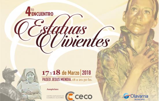 Cuarto encuentro de estatuas vivientes en Olavarría